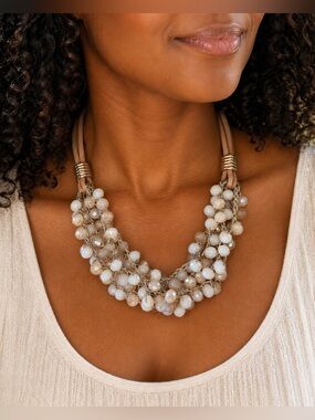 BOGO Neutral Multi-Strand Bead Necklace